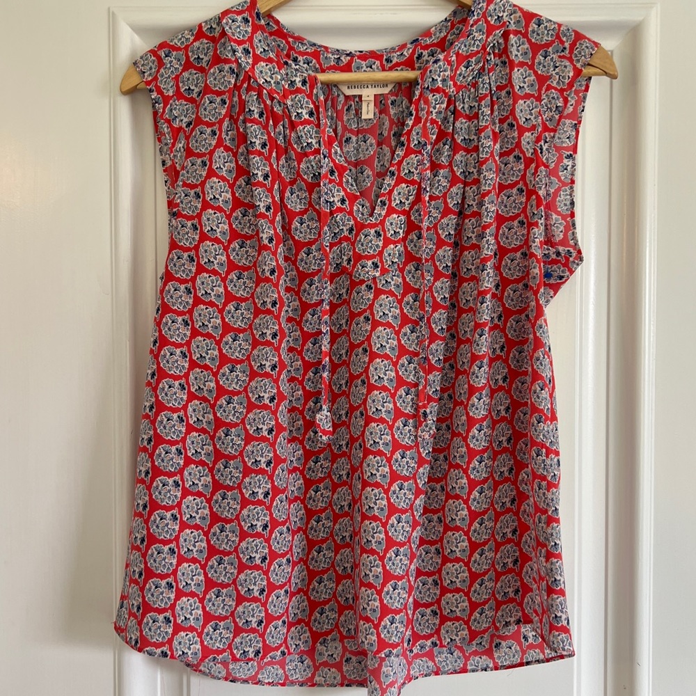 Rebecca Taylor Floral Silk Top